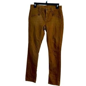 Lauren Ralph Lauren Premium Jeans Fall Brown Riding Pants zip front pockets sz 4